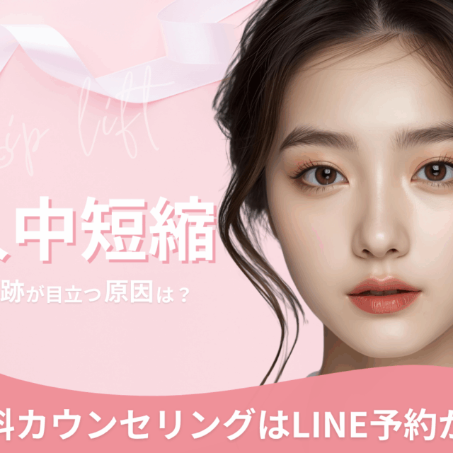 人中短縮で傷跡が目立つ原因は何？についてのコラム（京都駅前美容外科のコラム）