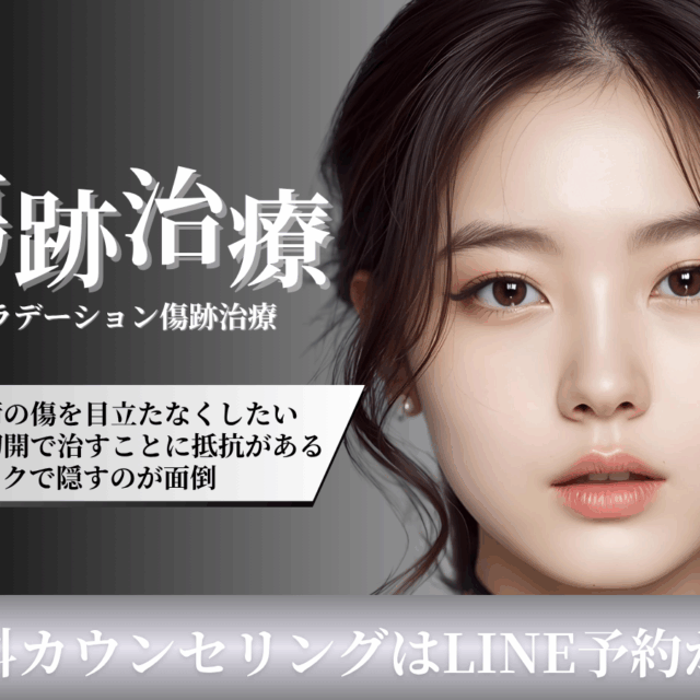 切らない傷跡治療（グラデーション傷跡治療）についてのコラムです（京都駅前美容外科のコラム）