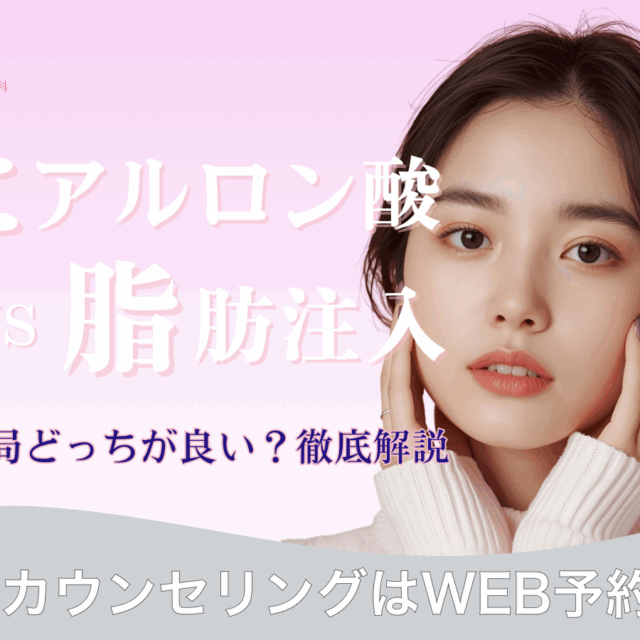 ヒアルロン酸vs脂肪注入、どっちがいいの？京都駅前美容外科のコラム