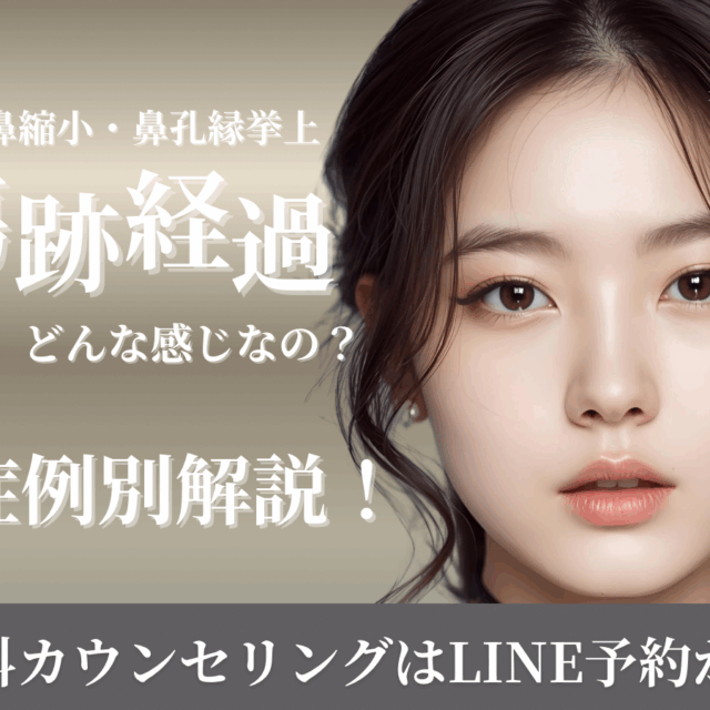 小鼻縮小・鼻孔縁挙上の傷跡経過、どんな感じ？症例別に解説！（京都駅前美容外科の医療コラム）