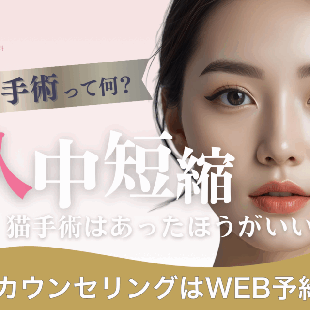 人中短縮に猫手術って必要なの？そもそも猫手術って？京都駅前美容外科の医療コラム