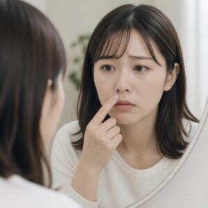 人中の長さが気になる女性の画像(京都駅前美容外科の画像)
