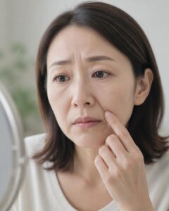 ほうれい線が気になる女性（京都駅前美容外科の画像）