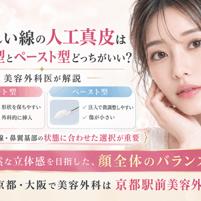 ほうれい線の人工真皮はシート型とペースト型どっちがいい？美容外科医が解説｜京都駅前美容外科。京都駅前美容外科の医療コラム。